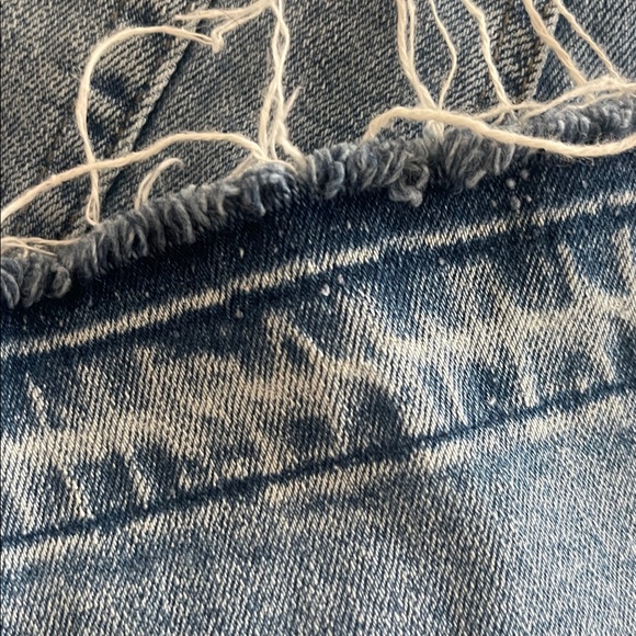 Loft Outlet flare crop blue distressed denim jeans size 29/8 - Picture 7 of 12